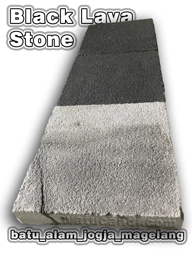 Natural Stone Black Lava - River Stepping Stone Natural stone black lava rock river stepping stone floor pavers patio garden handmade Indonesia