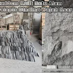 Slabs of volcanic temple natural stone tiles with rough face texture natural stone skin in 20x40 cm size for wall cladding.