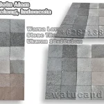 Lava Stone Tile mix color size 10x10x1cm for floor and wall of modern residential Jogja Magelang