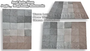 Lava Stone Tile mix color size 10x10x1cm for floor and wall of modern residential Jogja Magelang