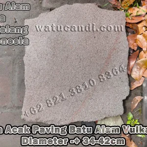Genuine volcanic stone pavers for sale, beautiful random pattern, dark gray/black natural textures.