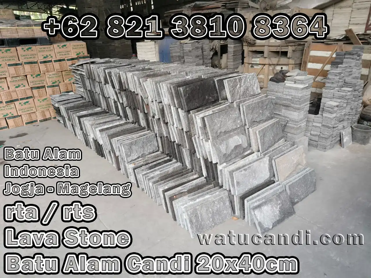 Volcanic natural stone tiles with split face finish for wall cladding