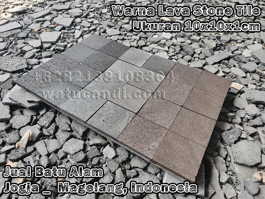 グレージング用ソリッド溶岩石タイル材料、カラーミックス、カスタムサイズ 100x100x10mm