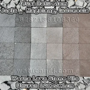 بلاط الحجر البركاني جودة التصدير الإندونيسية مقاس 100x100x10 مم لتطبيقات الأرضيات أو الجدران في العمارة الحديثة