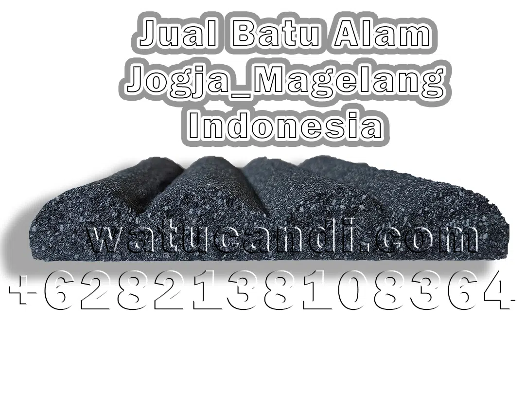 3D batu alam lava candi Gunung Merapi model bambu untuk pelapis dinding